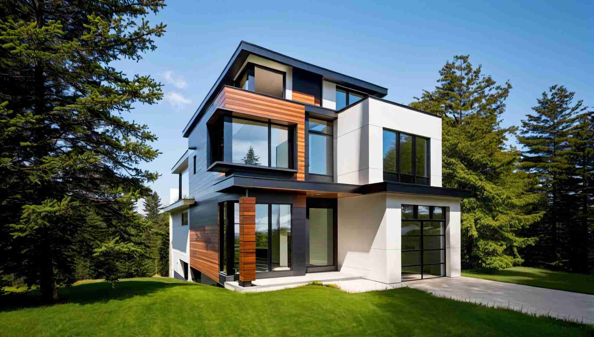 Modern Ravine Home Front View